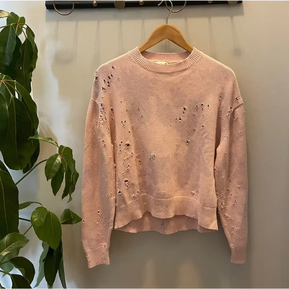 Totally Blown Shotgun Distressed Rose Sweater | Joshua Tree, Size M, EUC, $148
